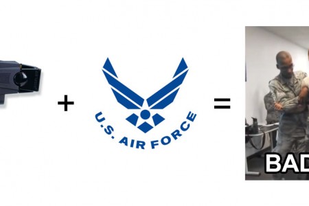 Air Force Taser Crotch Grab